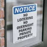 No Loitering No Overnight Parking Private Property