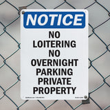 No Loitering No Overnight Parking Private Property