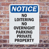 No Loitering No Overnight Parking Private Property