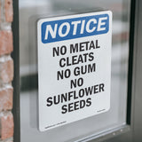 No Metal Cleats No Gum No Sunflower Seeds