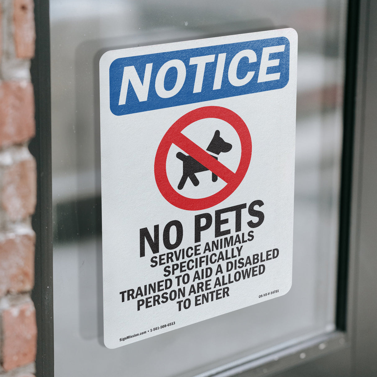No Pets Service Animals