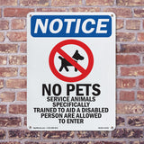 No Pets Service Animals