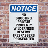 No Shooting Private Property Wilderness