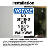 No Sitting On Steps Or Walkway