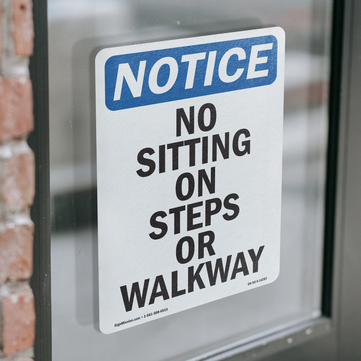 No Sitting On Steps Or Walkway