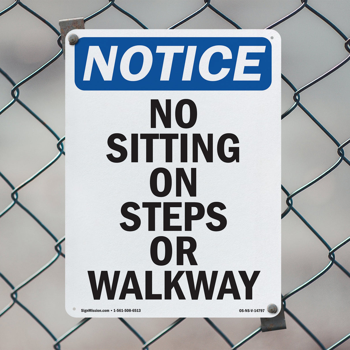 No Sitting On Steps Or Walkway