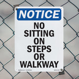 No Sitting On Steps Or Walkway