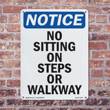 No Sitting On Steps Or Walkway