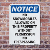 No Snowmobiles Allowed On This Property