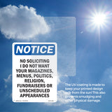 No Soliciting I Do Not Want Your Magazines,