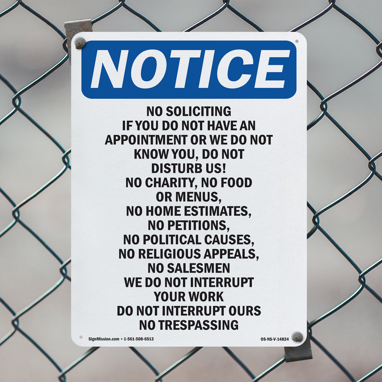 No Soliciting If You Do Not Have An Appointment