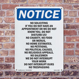 No Soliciting If You Do Not Have An Appointment