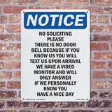 No Soliciting Please There Is No Door Bell