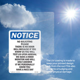 No Soliciting Please There Is No Door Bell