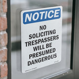 No Soliciting Trespassers Will Be Presumed