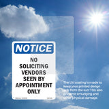 No Soliciting Vendors Seen By Appointment Only