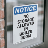 No Storage Allowed In Boiler Room
