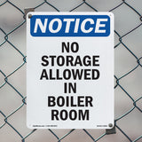 No Storage Allowed In Boiler Room