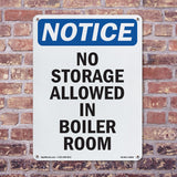 No Storage Allowed In Boiler Room