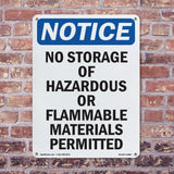 No Storage Of Hazardous Or Flammable Materials