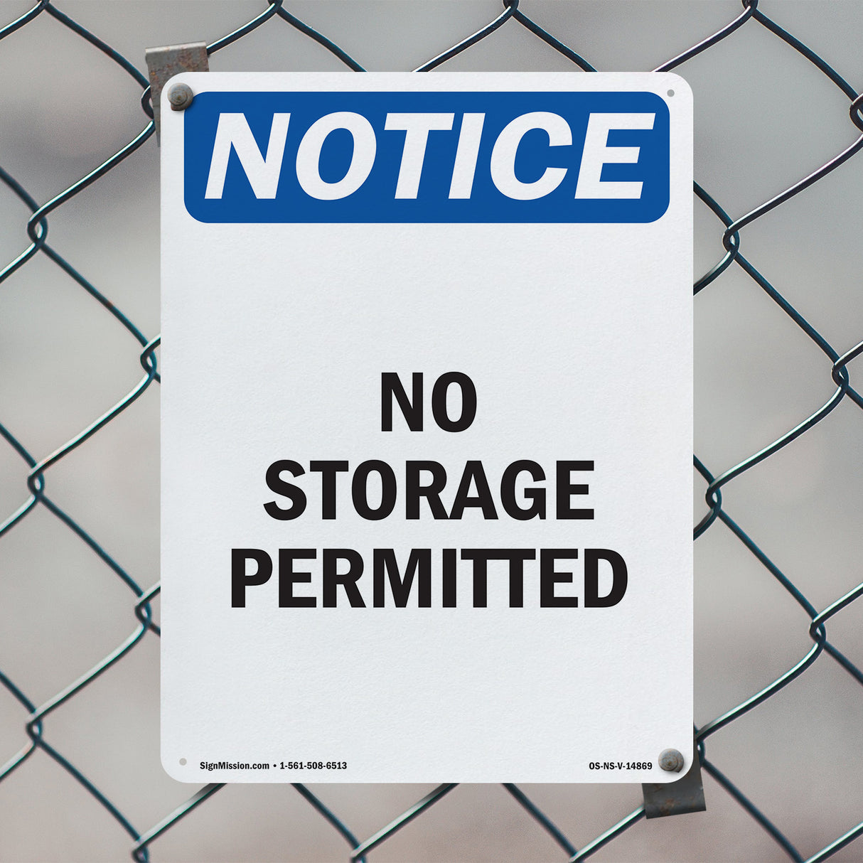 No Storage Permitted