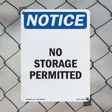 No Storage Permitted