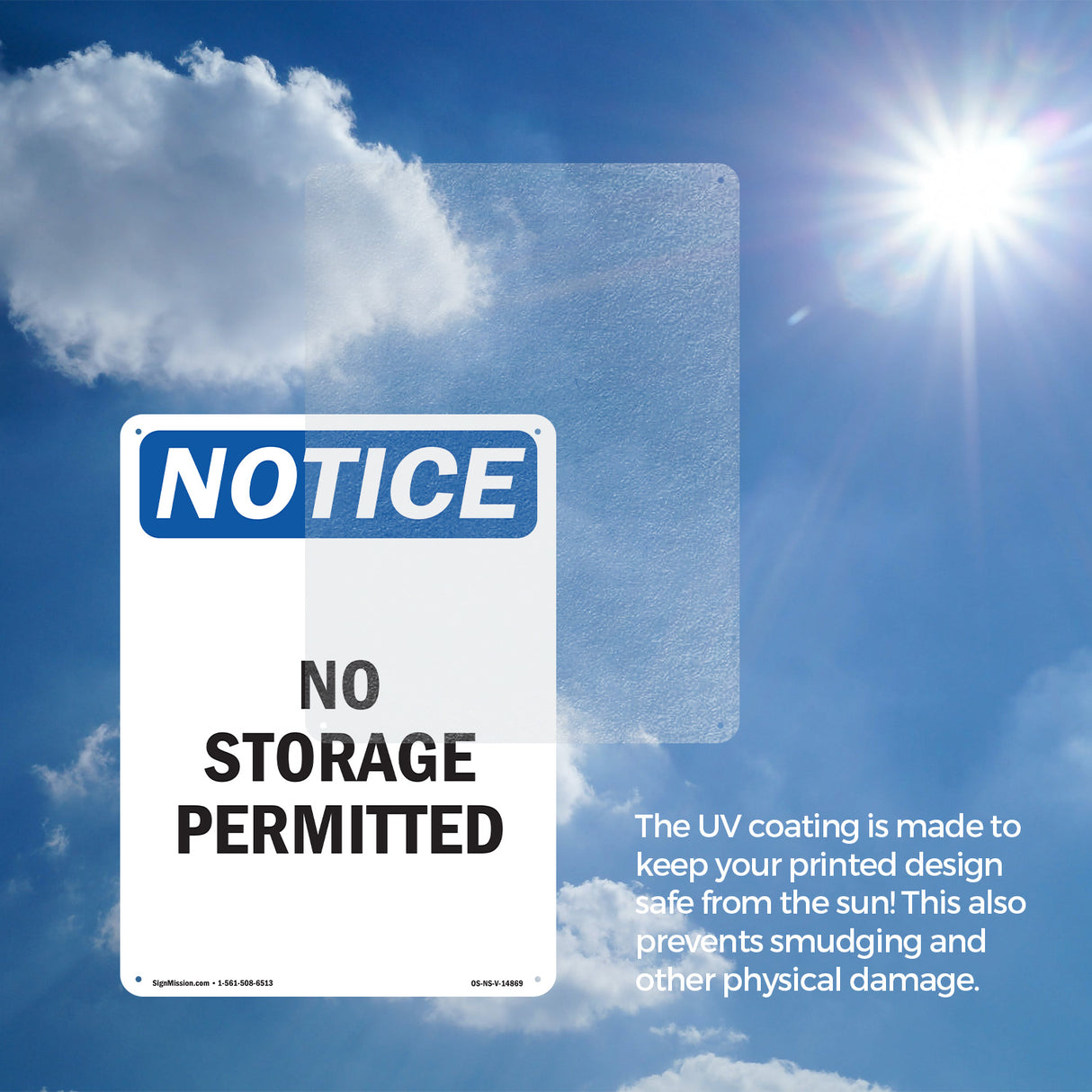 No Storage Permitted