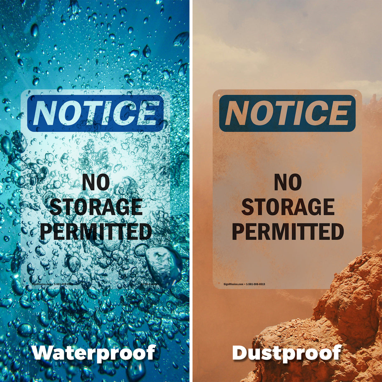 No Storage Permitted