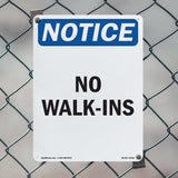 No Walk-Ins