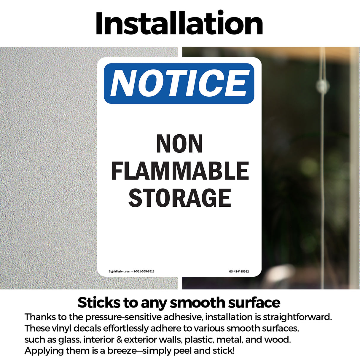 Non Flammable Storage Sign