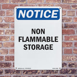 Non Flammable Storage Sign