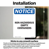 Non-Hazardous Empty Containers