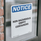 Non-Hazardous Empty Containers