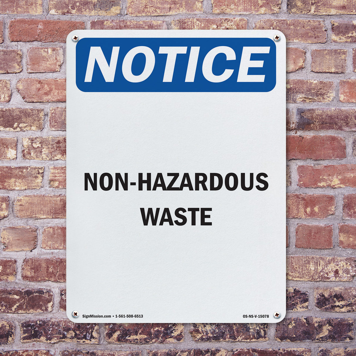 Non-Hazardous Waste Sign