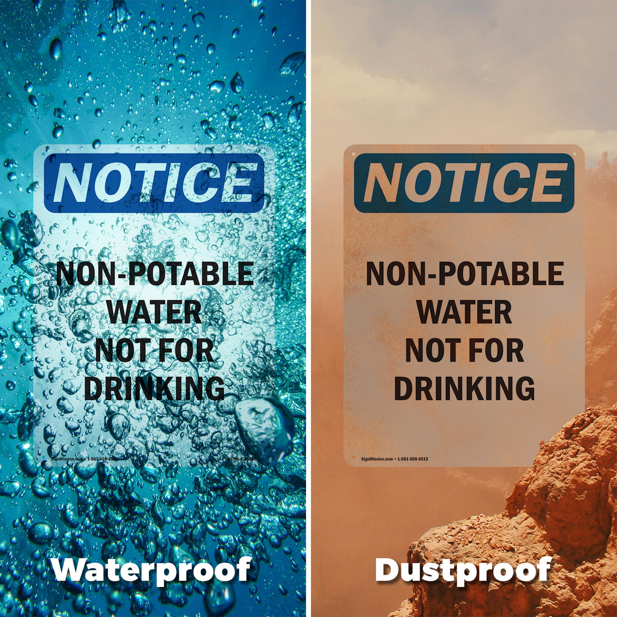 Non-Potable Water Not For Drinking