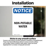 Non-Potable Water Sign