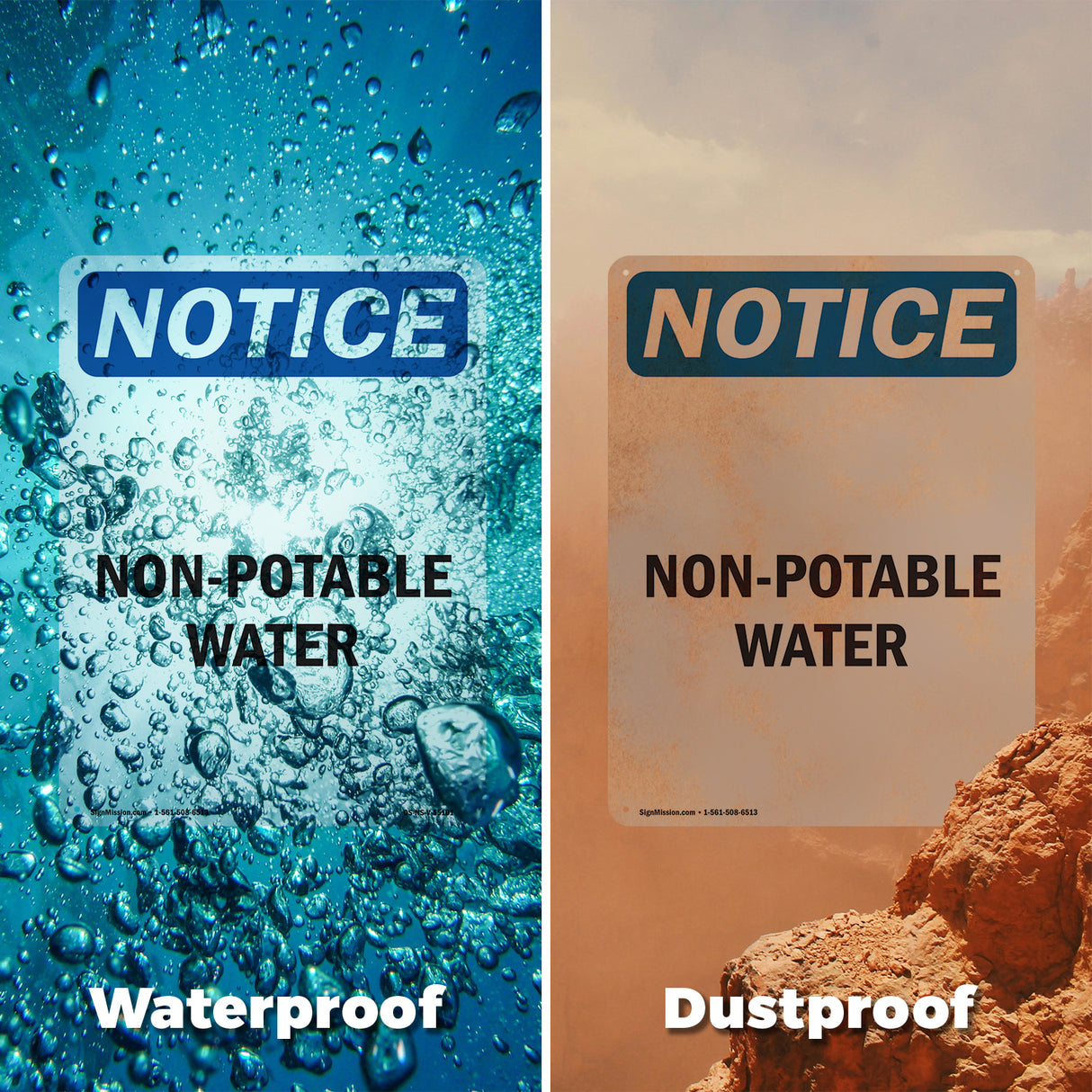 Non-Potable Water Sign