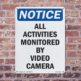 NOTICE All Activities Monitored By Video Camera