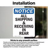 NOTICE All Shipping And Receiving In Rear