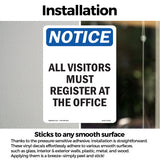 NOTICE All Visitors Must Register At The Office