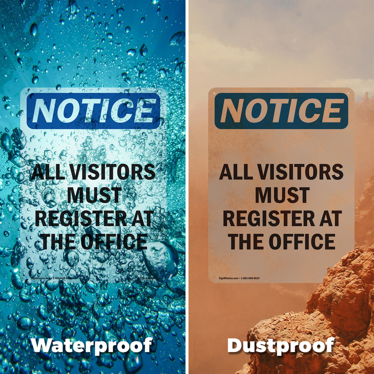 NOTICE All Visitors Must Register At The Office