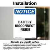 NOTICE Battery Disconnect Inside