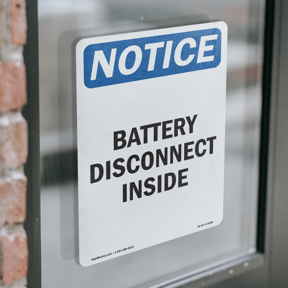 NOTICE Battery Disconnect Inside