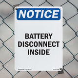 NOTICE Battery Disconnect Inside