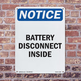 NOTICE Battery Disconnect Inside