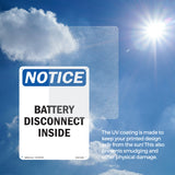 NOTICE Battery Disconnect Inside
