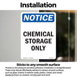 NOTICE Chemical Storage Only