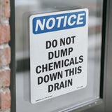 NOTICE Do Not Dump Chemicals Down This Drain