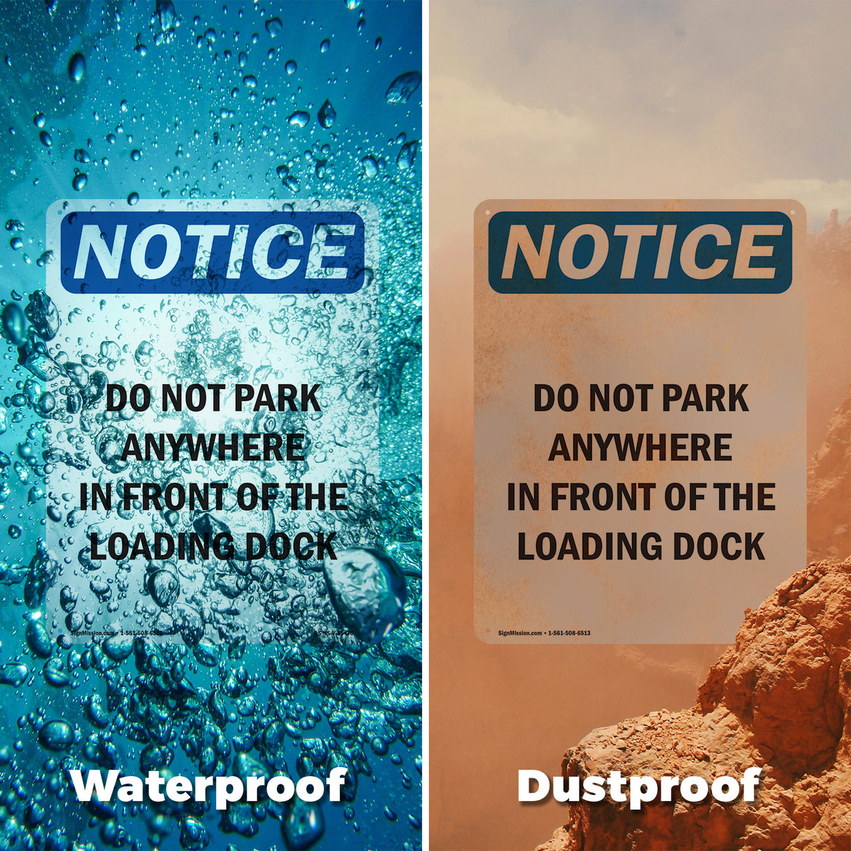 NOTICE Do Not Park In Front Of The Loading Dock
