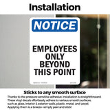 NOTICE Employees Only Beyond This Point